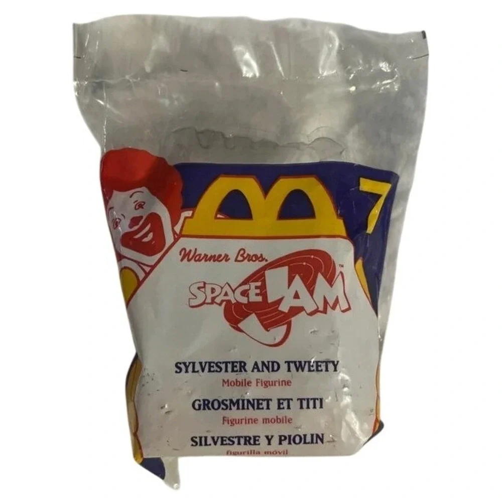 McDonalds Space Jam Sylvester Tweety Toy 1996 Vintage Sealed Happy Meal Figurine